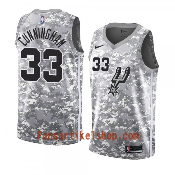 San Antonio Spurs Trikot Dante Cunningham 33 2018-19 Nike Grau Swingman - Herren